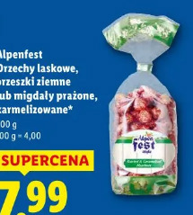 Alpenfest Orzechy laskowe, orzeszki ziemne lub migdały prażone, karmelizowane