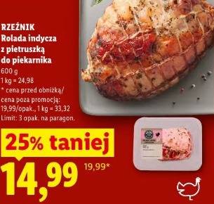 Rzeźnik rolada indycza z pietruszką do piekarnika