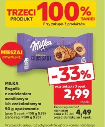 Milka Rogalik z nadzieniem waniliowym lub czekoladowym