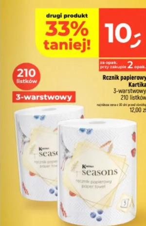 Ręcznik papierowy Kartika 3-warstwowy, 210 listków