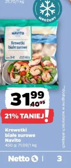 Krewetki białe surowe Navito