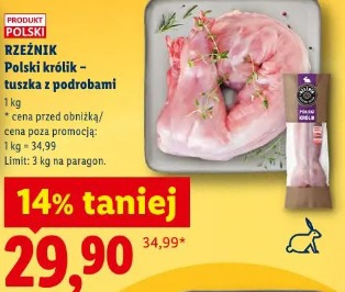 Rzeźnik Polski królik – tuszka z podrobami