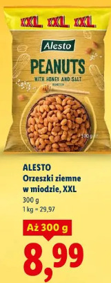 Alesto Orzeszki ziemne w miodzie, XXL
