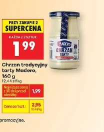 Chrzan tradycyjny tarty Madero, 160g