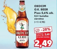Okocim O.K. Beer Piwo jasne 5% alk.