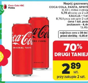 Napój gazowany COCA-COLA, FANTA, SPRITE