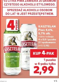 Kasztelan Piwo 4.6%, 5.7% różne rodzaje