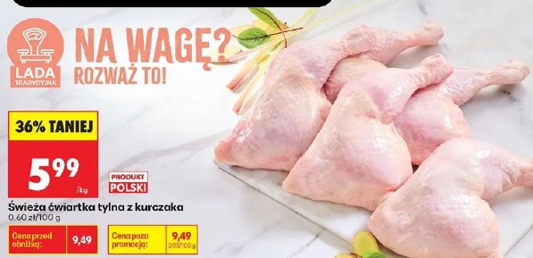 Świeża ćwiartka z kurczaka 