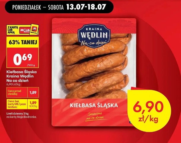 Kiełbasa śląska Kraina Wędlin na co dzień