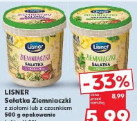 Lisner Sałatka Ziemniaczki z sosem jogurtowym lub z czosnkiem i koperkiem