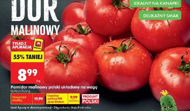 Pomidor malinowy polski układany na wagę