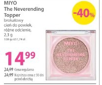Miyo The Neverending Topper brokatowy cień do powiek
