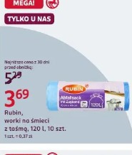 Rubin, worki na śmieci z taśmą