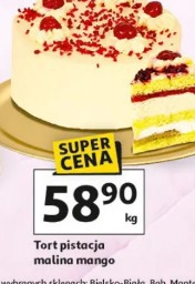 Tort pistacja malina mango
