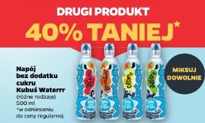 Napój bez dodatku cukru Kubuś Waterrr drugi produkt 40% taniej