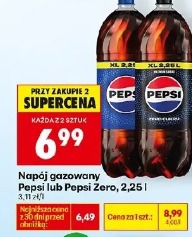 Napój gazowany Pepsi lub Pepsi Zero