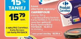 Łosoś atlantycki wędzony CARREFOUR