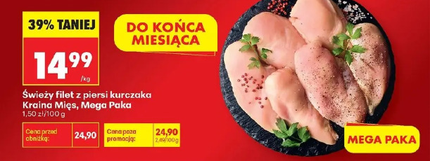 Świeży filet z piersi kurczaka Kraina Mięs, Mega Paka