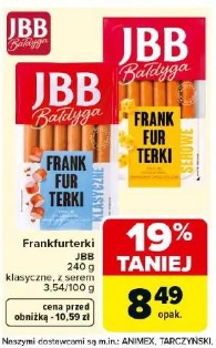 Frankfurterki JBB klasyczne, z serem