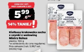 Kiełbasa krakowska sucha z szynki z wołowiną Mistrz Rohus