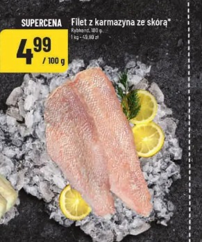 Filet z karmazyna ze skórą