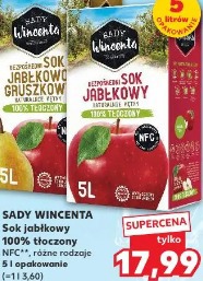 Sady Wincenta Sok jabłkowy 100% tłoczony NFC