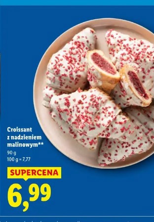 Croissant z nadzieniem malinowym