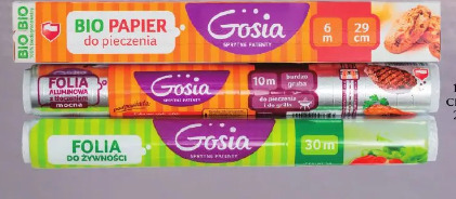 Trójpak świąteczny Gosia folia do żywności, folia aluminiowa, papier do pieczenia