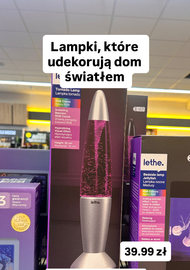 Lethe lampka tornado, meduzy lub rybki