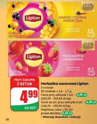 Herbatka owocowa Lipton