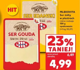 Ser żółty w plastrach Mlekovita