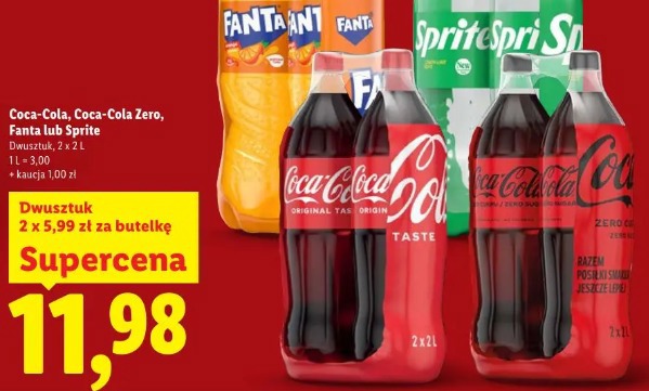 Coca-Cola, Coca-Cola Zero, Fanta lub Sprite