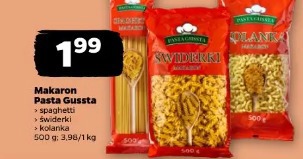 Makaron Pasta Gustta spaghetti świderki kolanka