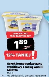 Serek homogenizowany waniliowy z laską wanilii Miletto