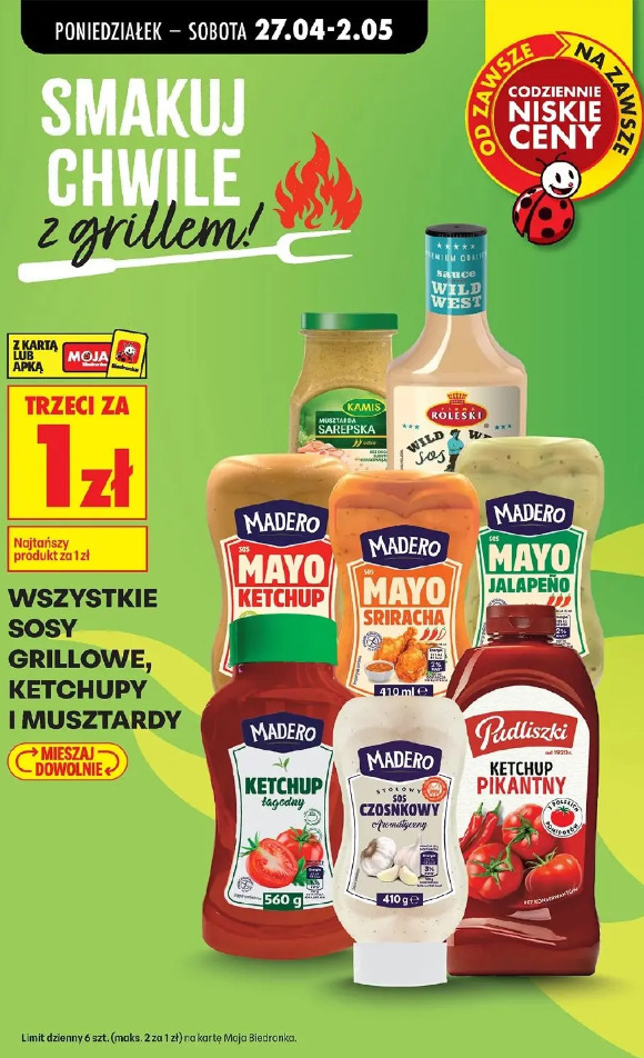 Wszystkie sosy grillowe, ketchupy i musztardy