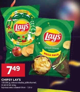 Chipsy Lay's zielona cebulka, jabłko-karmel