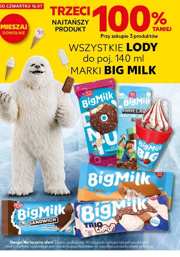 Lody Big Milk do poj. 140 ml