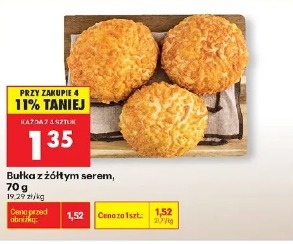 Bułka z żółtym serem