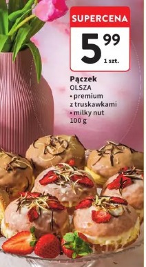 Pączek OLSZA premium z truskawkami milky nut