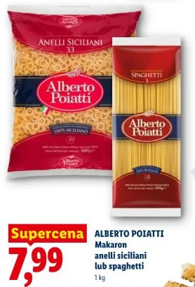 ALBERTO POIATTI Makaron anelli siciliani lub spaghetti