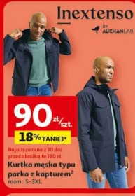 Kurtka męska typu parka z kapturem Inextenso by Auchanlab