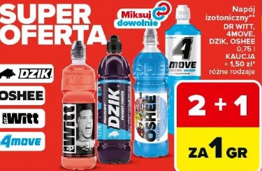 Napój izotoniczny Dr Witt, 4move, Dzik, Oshee