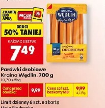 Parówki drobiowe Kraina Wędlin