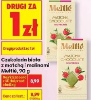 Czekolada biała z matchą i malinami Meltii