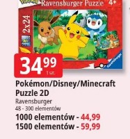 Pokémon/Disney/Minecraft Puzzle 2D Ravensburger 48-300 elementów