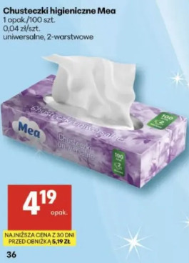 Chusteczki higieniczne Mea