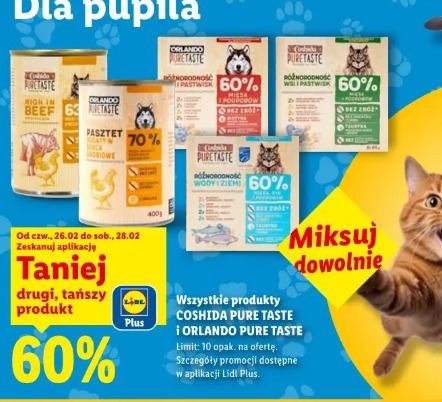 Coshida Pure Taste i Orlando Pure Taste wszystkie produkty