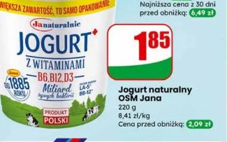 Jogurt naturalny OSM Jana
