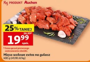 Mięso wołowe extra na gulasz