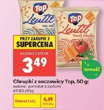 Chrupki z soczewicy TOP, 50 g 
